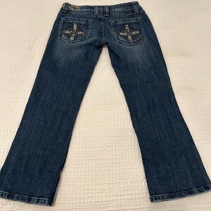 {Miss Me} Metallic Studded Cross Jeans Size 28